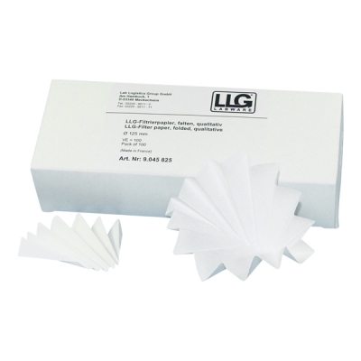 LLG Labware 折叠式定性滤纸 7659027 1盒(100张) 3-8256-01 7659027