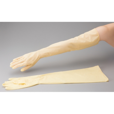 日本亚速旺 ASONE 乳胶超长型手套(成双型)L 10双袋 3-6434-01