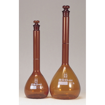 SHIBATA柴田科学 SIBATA容量瓶(高精度)茶色 100ml 1个 6-241-06 100ml