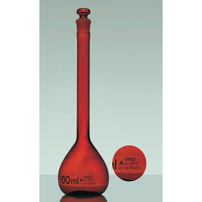 IWAKI 容量瓶(USP标准)棕色 100ml 55640-100-US CC-5646-04 55640-100-US