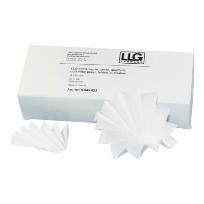 LLG Labware 折叠式定性滤纸 9045826 1盒(100张) 3-8256-03 9045826