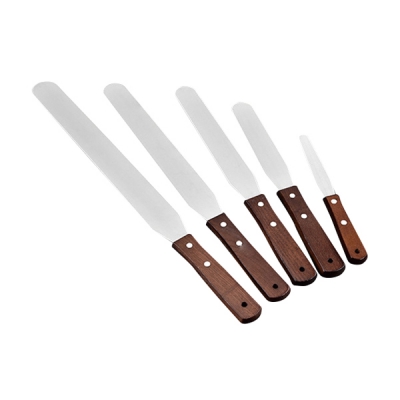 日本亚速旺 ASONE 木制手柄奶油抹刀 12英寸 CC-5658-05 12英寸