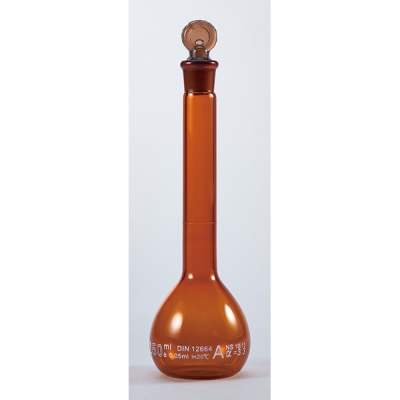 日本亚速旺 ASONE 容量瓶(茶色)40620-03-200 200ml A级 CC-5633-06 40620-03-200