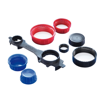 Kautex 广口方形瓶用盖子 100ml用盖子〔蓝色〕(1个) 3-7131-02