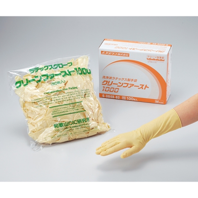 日本亚速旺 ASONE 无尘室用乳胶手套(无粉压纹)γ线灭菌 1000 L 1盒(50只X2袋) 6-3048-31 ST-L