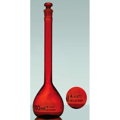 IWAKI 容量瓶(A级)茶色 55640-20-IS(1个) CC-4672-03