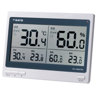 SATO佐藤 大屏数字式温度计  PC-5400TRH 1个入 2-3507-01 PC-5400TRH