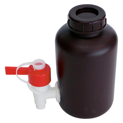 日本亚速旺 ASONE 广口褐色瓶带龙头 450  1L 1个 81-0398-01