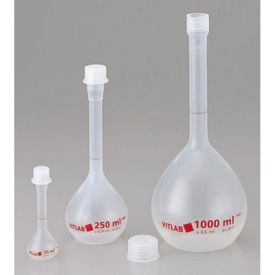 VITLAB PMP螺口容量瓶(带螺口盖)透明 250ml 7560586 1个 5-5362-04 7560586