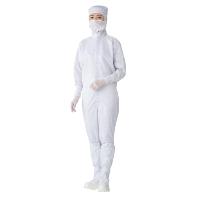 日本亚速旺 ASONE ASPURE无尘衣(带兜帽／中间拉链一体型)11120BW白 M 1件 C1-2279-01 11120BW白M