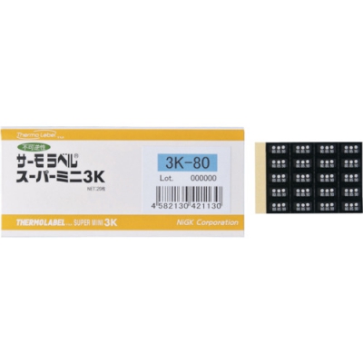 日油技研 NICHIGI 3K-80-温度标签超级3点表示不可逆性80度