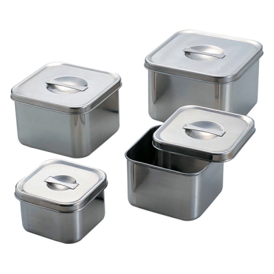 日本亚速旺 ASONE 不锈钢方形罐 No.6 (1个) 5-186-04 No.6