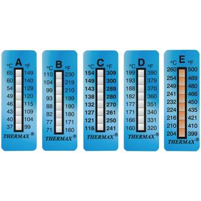 日本亚速旺 ASONE 进口测温纸 十格ABCD 188～249℃ 1包(10条) CC-5229-07 188～249