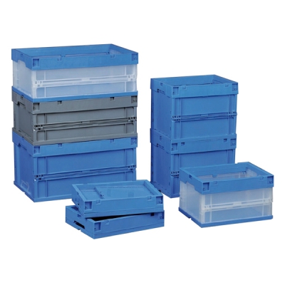 日本亚速旺 ASONE 经济型可折叠周转箱(欧州标准) TSZ4324B(1个) CC-3065-01