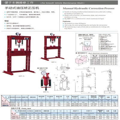 MHPK-5J 手动式油压矫正压机 MHPK-15J 日本MASADA  正田