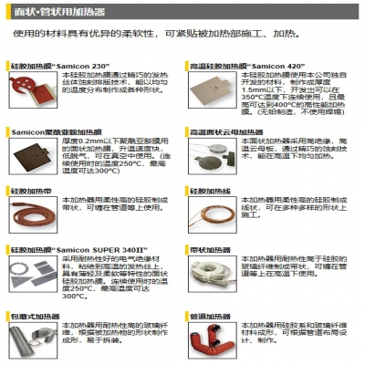 高温硅胶加热膜 Samicon 420 日本 sakaguchi 阪口电热